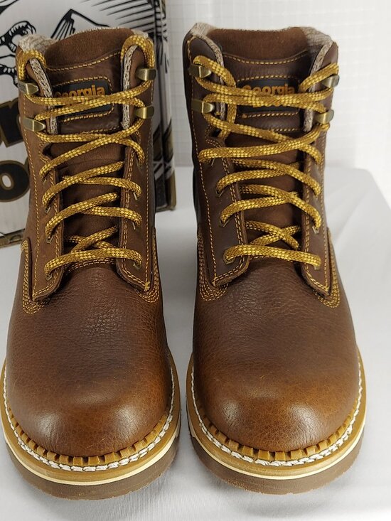 Georgia Boot AMP LT Wedge Waterproof Soft Toe 6 inch Lace Up Work Boot - Wide